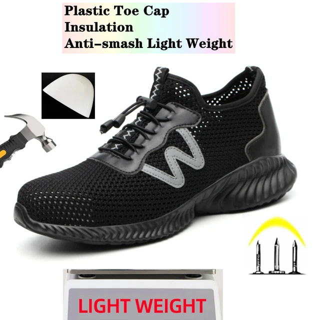 SAFETY SHOES COMPOSITE PLASTIC TOE CAP SHOES WORK SHOES MEN WOMEN