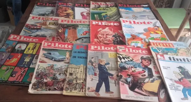 Lot 14 Pilote Le Journal D Asterix Et Obelix  + 3 Mag Offert