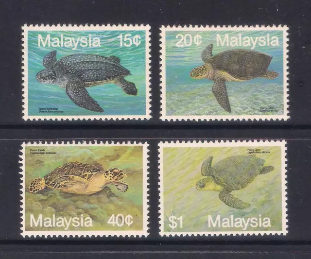 (MNH9X146) MALAYSIA 1990 Marine Life Sea Turtles complete set MNH