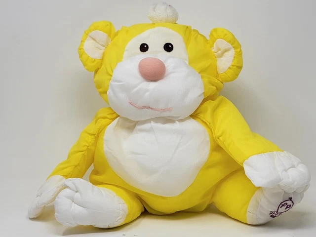 Vtg 1987 Fisher Price Wild Puffalumps Yellow Monkey 14" Plush