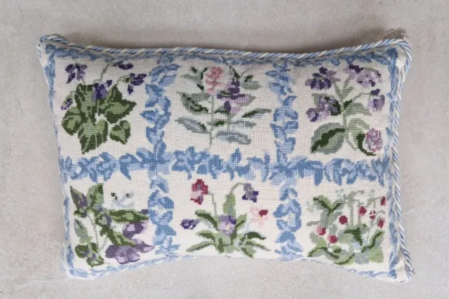 Completed Ehrman Herb Garden By Margaret Murton Tapestry Cushion 35x50cm