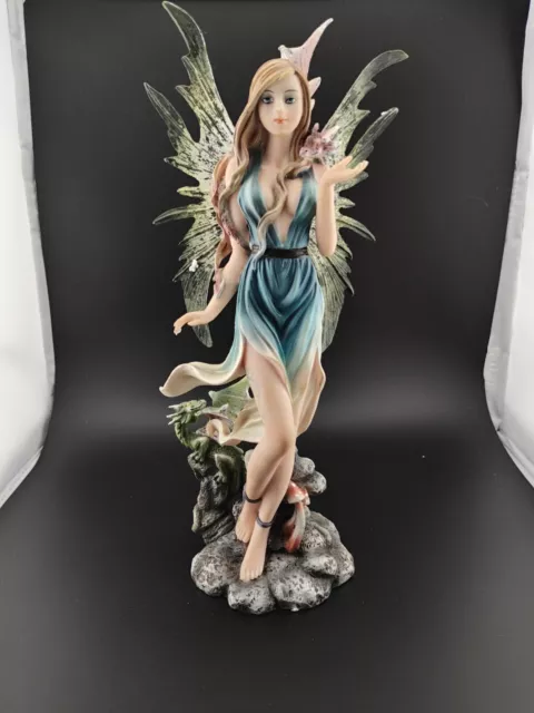 PT Pacific Giftware #9981! Fairy, Dragon Mushroom Statue! 12 Inch!