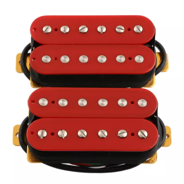Humbucker Guitar Pickup Set Bridge and Neck Ceramic Magnet Red HBC-RD