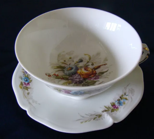 Paire De Thé PORCELAINE Manufacture ROYALE Limoges France ART Déco 1930-62