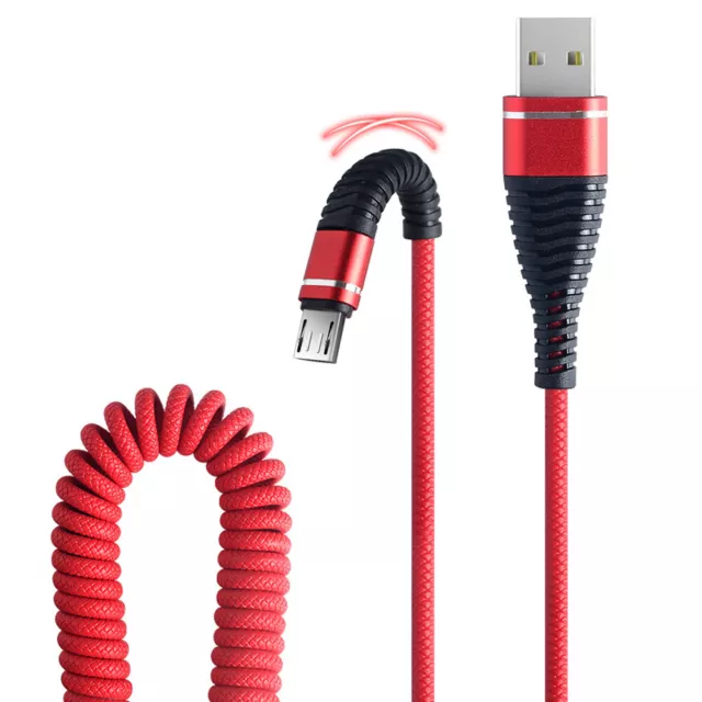 Micro USB Fish Tail Spring Durable Cable Data Fast Charging For Android Phone 2