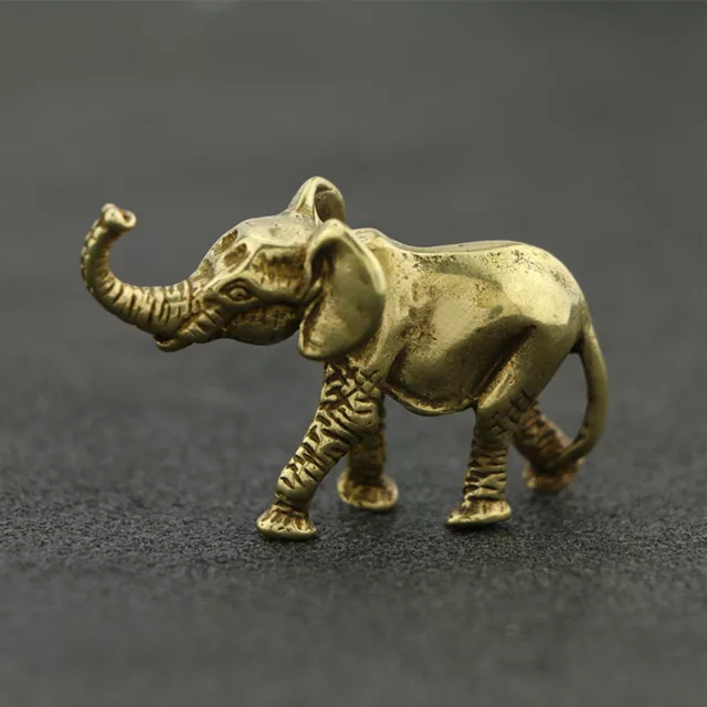 Adorno de animales con precisión detalle multifuncional té mascota latón elefante en miniatura