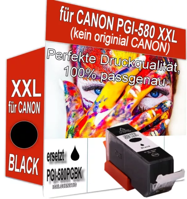 1x Tintenpatrone für Canon Pixma TS Serie 6150 ,6151,9150,9155 mit Chip Black