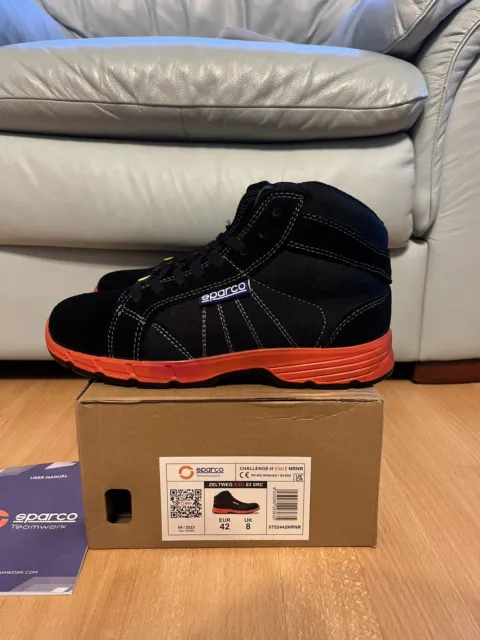 Sparco CHALLENGE S3 SRC Safety Boots UK 8 New