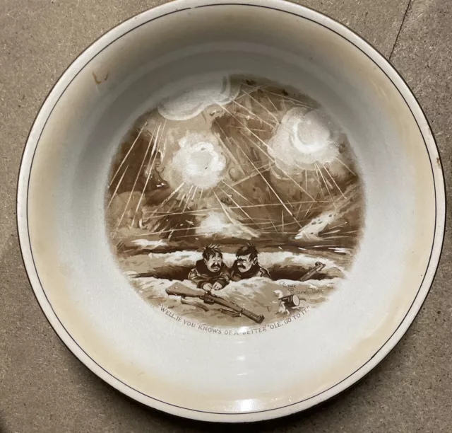 WW1 Bruce Bairnsfather Pottery Grimwades Plate 1917 World War Better Ole