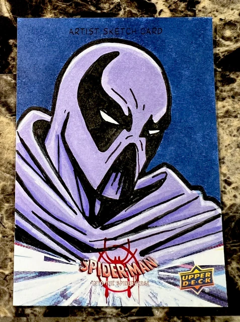 2021 UD Marvel Sketch Card Spider-Man Brent Ragland 1/1 Into the Spider Verse A+