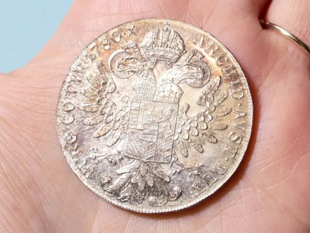1780 Austria Silver Maria Theresa Thaler Coin BUNC Restrike Modern #VR78