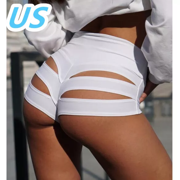 Women Sports Yoga Shorts Low-waisted Gym Workout Fitness Casual Hot Pants