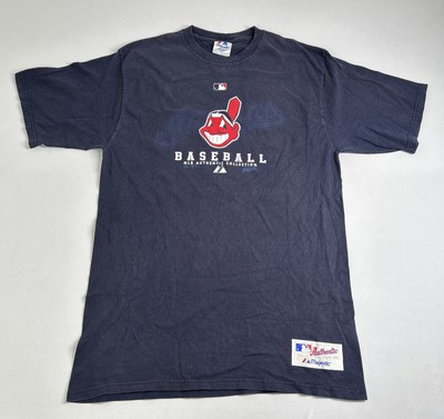 Majestic Autentico Raccolta 2006 Cleveland Indians Chief Wahoo T-Shirt-Men’S M
