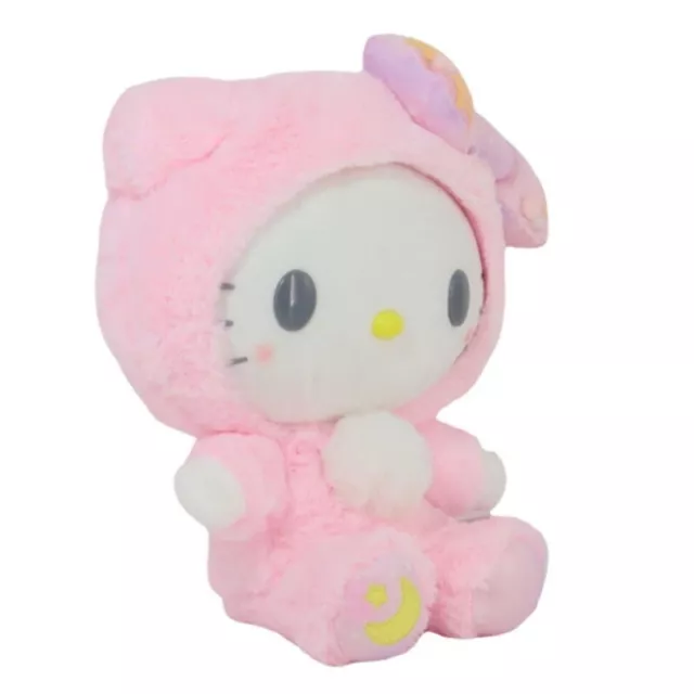 Sanrio Cute 10" 💕 Kawaii Hello Kitty Moon & Stars Pajamas Soft Fluffy Plush Toy
