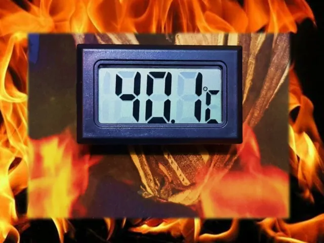 Digital LCD Display Thermometer Temperature Meter for Fridge, Freezer, Room, etc