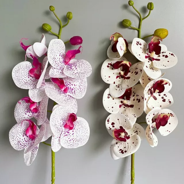 Latex Real touch Artificial flower white Butterfly Orchids fake flower for...