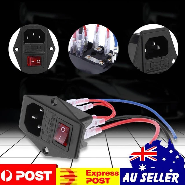 10A 220V/110V Power Supply Switch Printer Parts Inlet Module Plug for 3D Printer