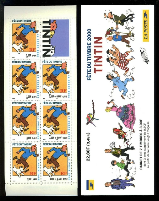 Carte postale rare Fête du Timbre 2000 TINTIN VILLERS COLLECTIONS