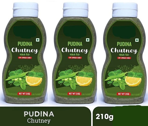 Salsa chutney in perfette condizioni fatta in casa 210 gm x 3 confezione classica indiana ricetta chatni