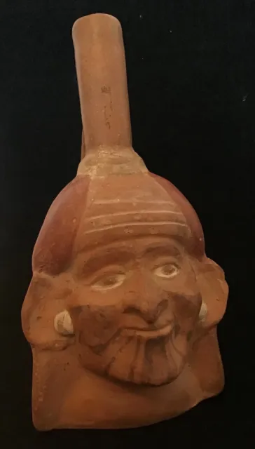 Präkolumbianisch - Moche-Portrait-Kopfgefäß - Peru - 700 nChr