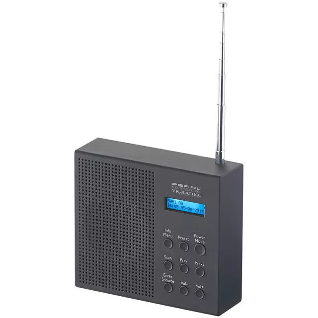 VR-Radio Digitales DAB+/FM-Radio mit Akku, Dual-Wecker, RDS, LCD-Display, Timer