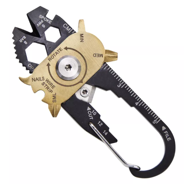 TRUE UTILITY Mini Multitool FIXR Micro Tool Taschenmesser Clip Schlüsselanhänger
