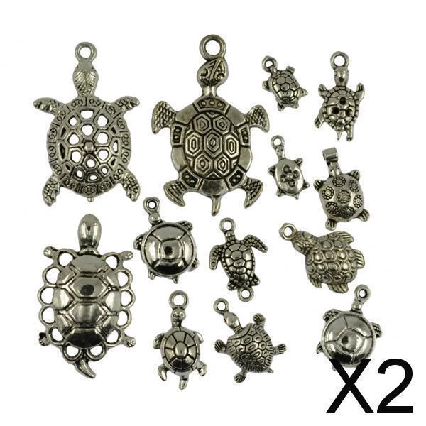 2X 20 Stück Tibetan Silber Sortiert   Charms Anhänger