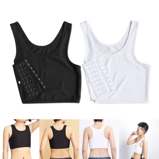 Women Buckle Chest Breast Binder Tomboy Stretchy FTM Bra Vest Boob Tube  Sports