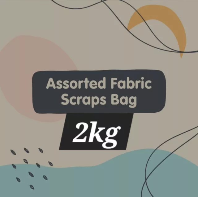 2kg Large Mixed Remenants Fabric Bag Top Quality Fabrics Included