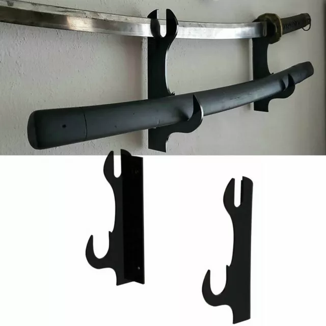 Sword Hook Wall Mount Samurai Sword Hanger Display Holder for Katana Wakizashi