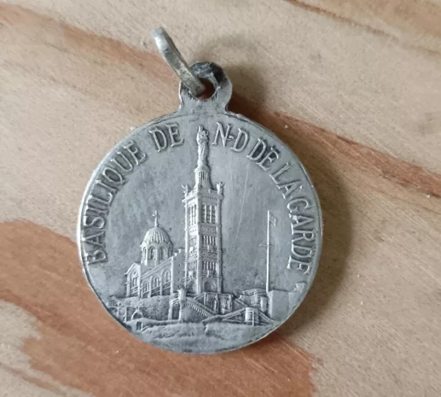 Rare Médaille Religieuse Ancienne ND De La Garde Marseille Vierge Marie Jésus