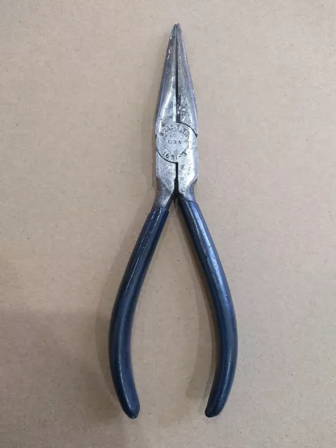 VINTAGE KRAEUTER No. 1661-6 Needle Nose Pliers w/Side Cutters Made in USA