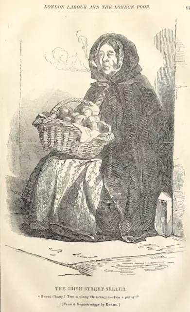 The Irish Street Seller London Labour and London Poor 1851 print