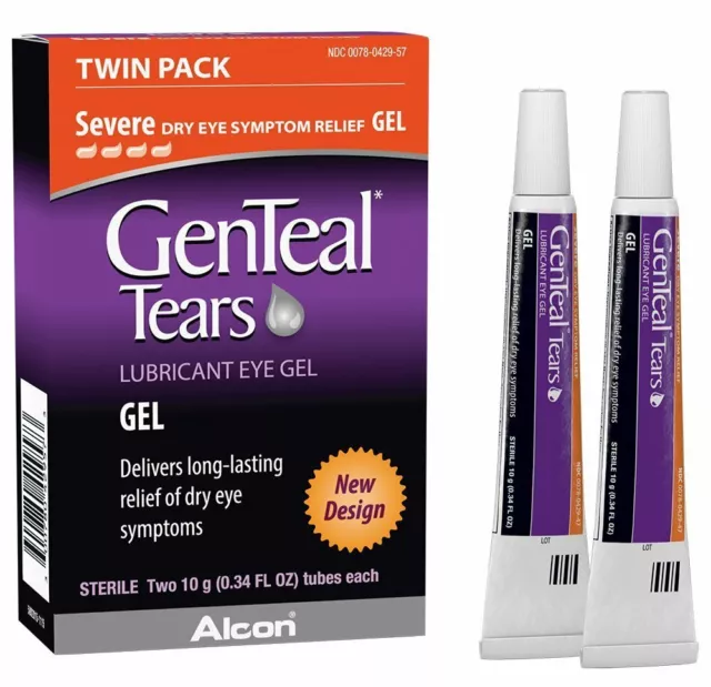 GenTeal Tears Lubricant Eye Gel Severe, Twin 2 Pack, (10 g 0.34-Ounces each)