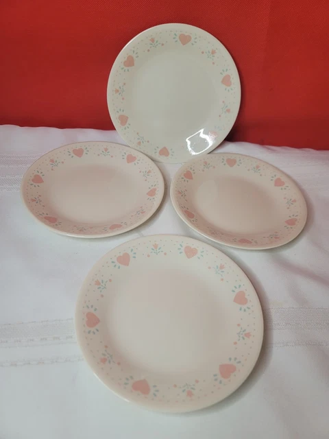 SET OF Corelle FOREVER YOURS Desert Bread Plates Inch