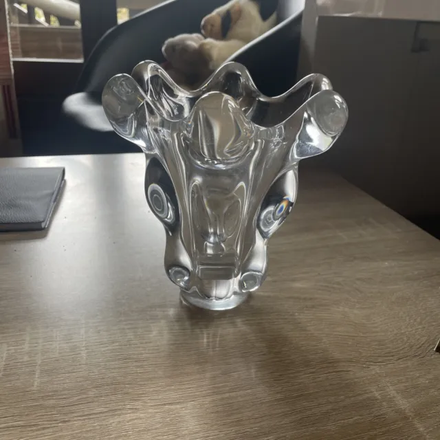 Vase en cristal de Vannes Modèle Girafe   signé
