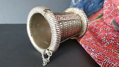 Old Afghanistan Tribal Ornate Silver Bracelet …beautiful collection & accent pie