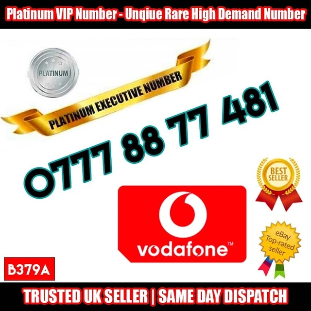 Platinum Number Golden Number VIP SIM - 0777 88 77 481 - Rare Numbers - B379A