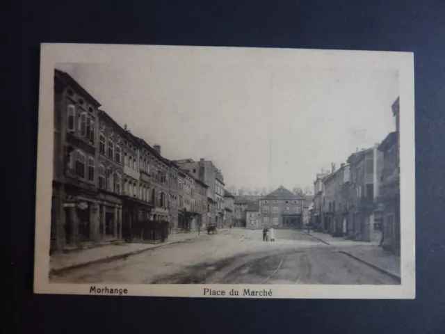 MORHANGE MORCHINGEN Moselle CPA 57 les commerces de la place du marché