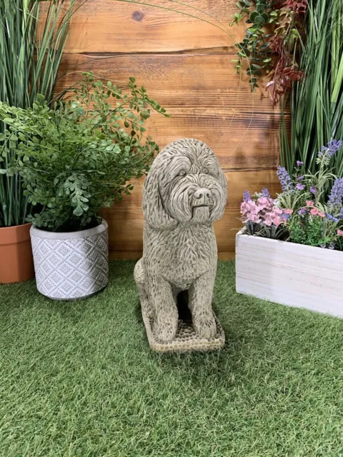 Stone Garden Detailed Cockapoo Poodle Dog Gift Statue Ornament