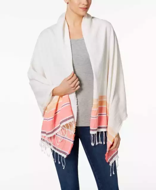 Collection XIIX Cotton Beach Stripe Wrap Pink One Size