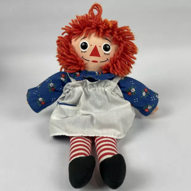 Vintage Raggedy Ann 12" Doll Hasbro 1996 Fabric Button Eyes Johnny Gruelle