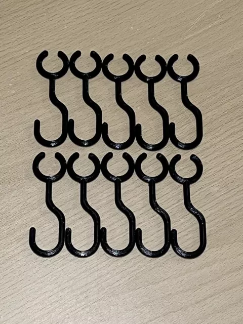 IKEA DUKTIG Childs Play Kitchen Extra or Replacement Hooks (Set of 10) - Black
