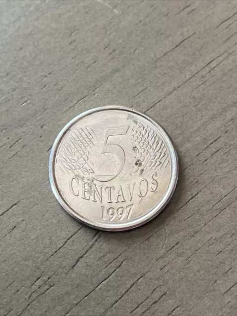 1997 5 Brazilian Centavos Coin - Circulated