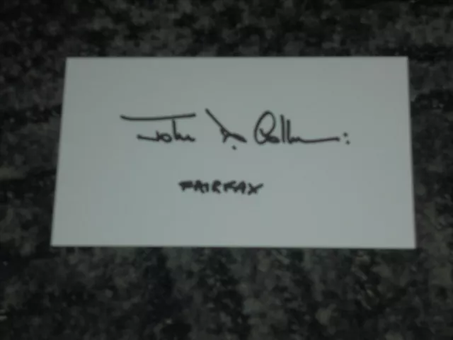 John D Collins - Allo Allo  - Index Card  Signed