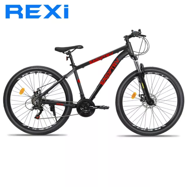 REXI 27.5 inch Mountain Bike Shimano 21 Speed MTB Bicycle Disc Suspension Fork