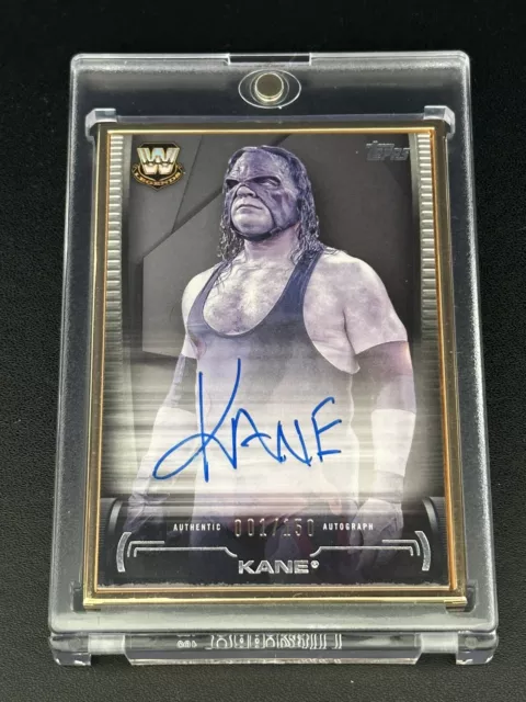 2021 Topps WWE Undisputed Kane Autograph Card Gold Frame 1/150