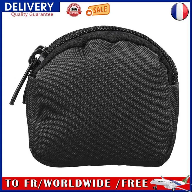 Outdoor Molle Pouch Camping Waist Bag Key Small Purses Organizer (Black)