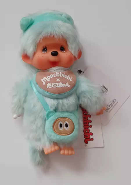 Monchhichi Doll Tanukyun Blue Aqua Monchhichi S Rare HTF