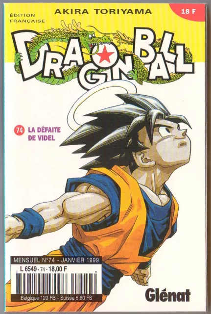 DRAGON BALL N° 74 - Editions Glénat -  La DEFAITE de VIDEL